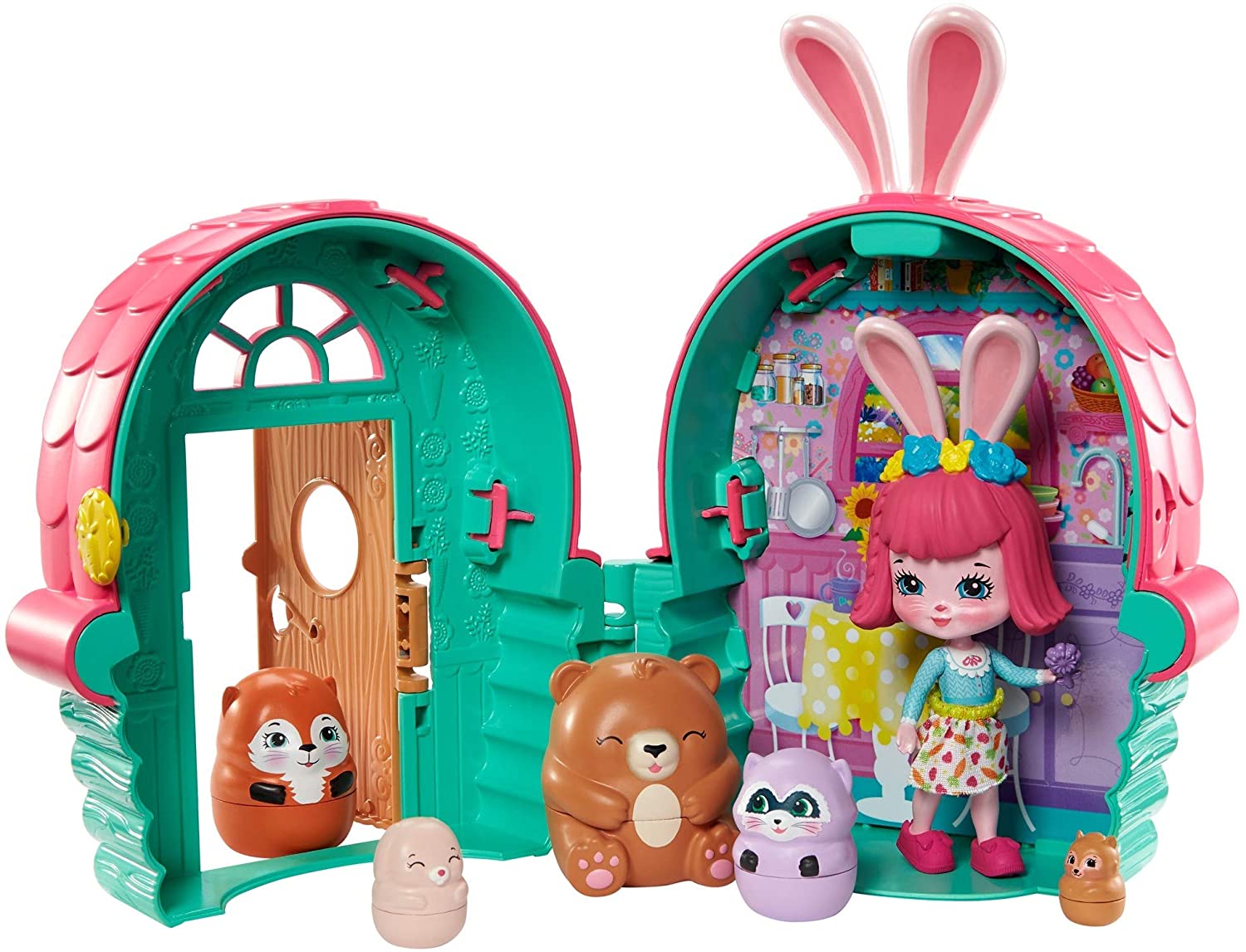 Enchantimals Bree Bunny Cabin and Peeki Parrot Tree Hut