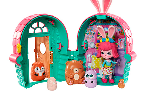 Enchantimals Bree Bunny Cabin and Peeki Parrot Tree Hut