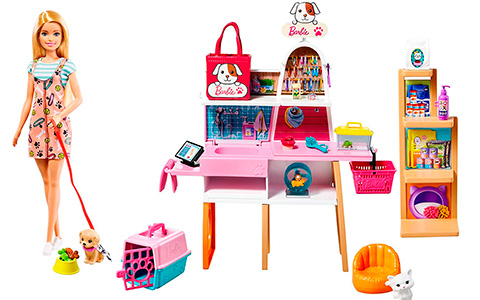 Barbie Pet Boutique Playset with Pets