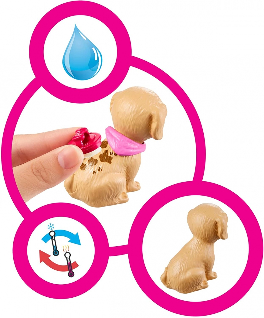 Barbie Pet Boutique Playset with 4 Pets