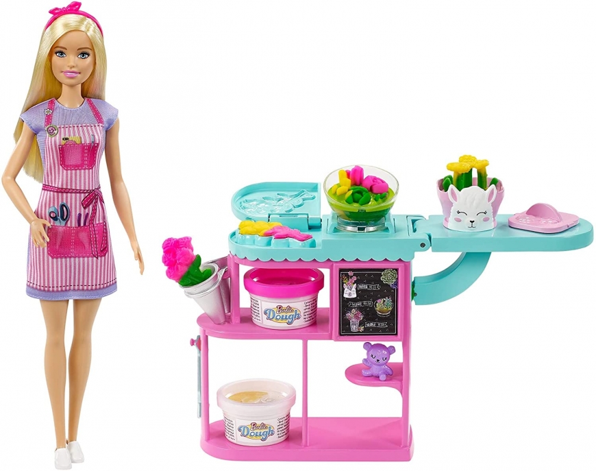 Barbie Florist Playset with blonde doll