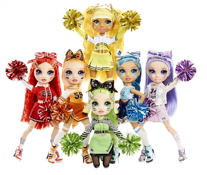 Rainbow High Cheer Violet dolls stock picture