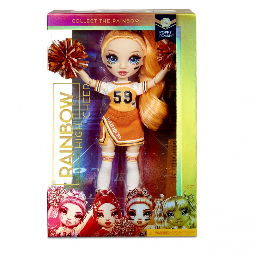 Rainbow High Cheer Poppy Rowan doll