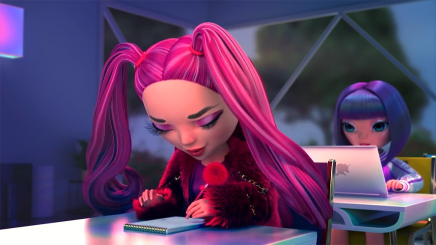 New Rainbow High character - Fuchsia (Hot Pink) Stella Monroe in animated series