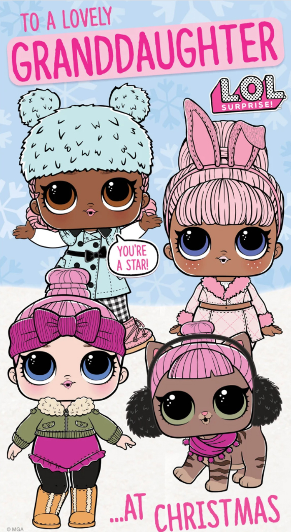 Lol doll sales christmas cards