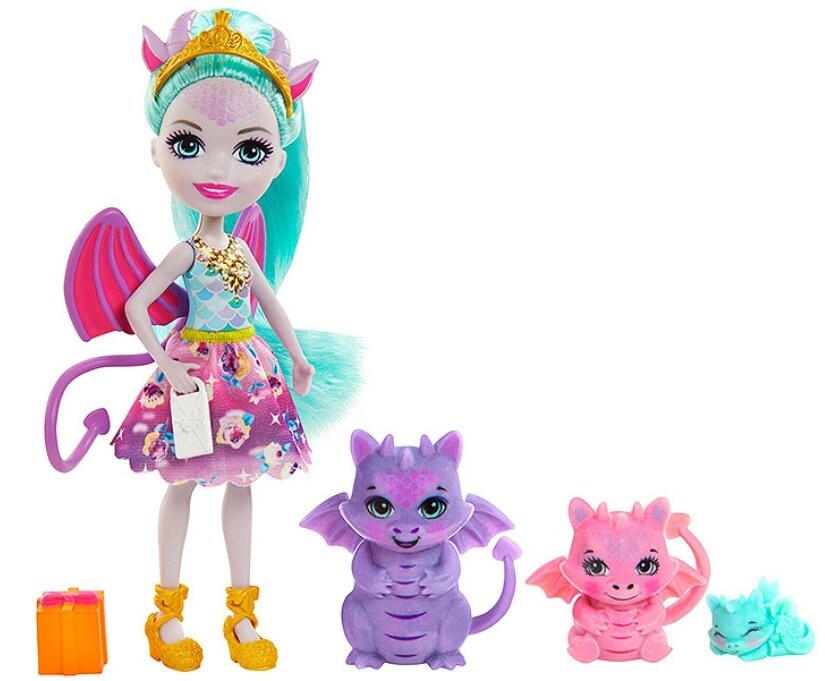 Royal Enchantimals dragon family doll set with Deanna Dragon