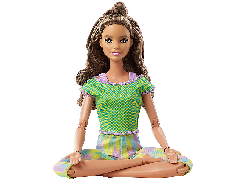 Barbie Made to Move 2021 yoga brunette doll