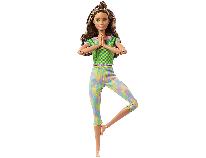 Barbie Made to Move 2021 yoga brunette doll