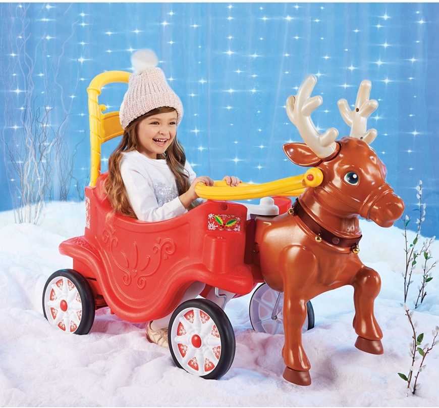 Little Tikes Reindeer Carriage Festive Holiday Ride-On