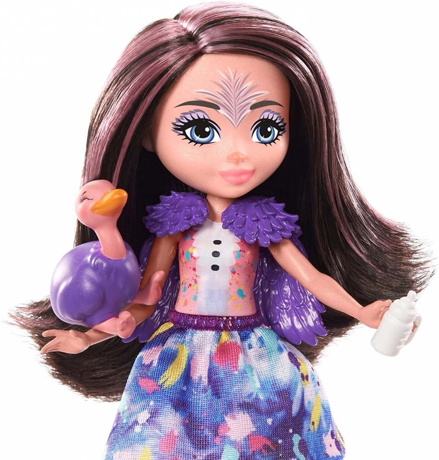 Enchantimals Ofelia Ostrich doll family toy set