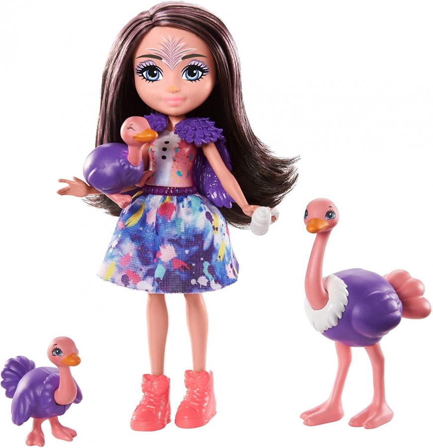 Enchantimals Ofelia Ostrich doll family toy set