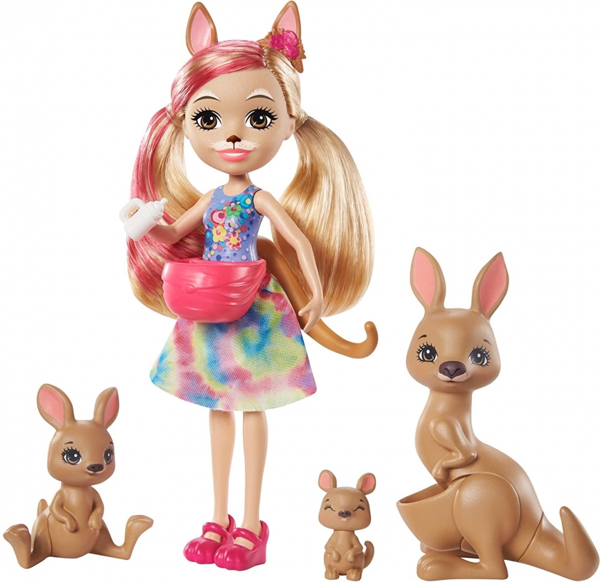 Enchantimals Kamilla Kangaroo doll family toy set