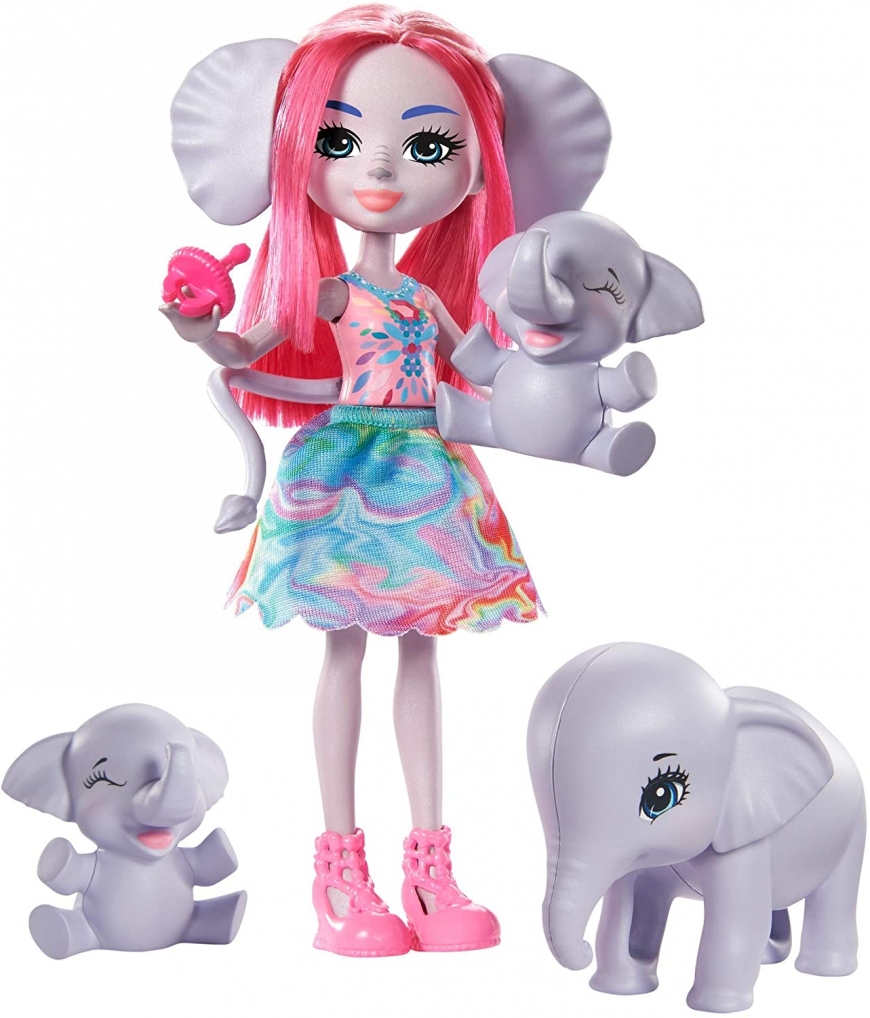 Enchantimals Esmeralda Elephant doll family toy set