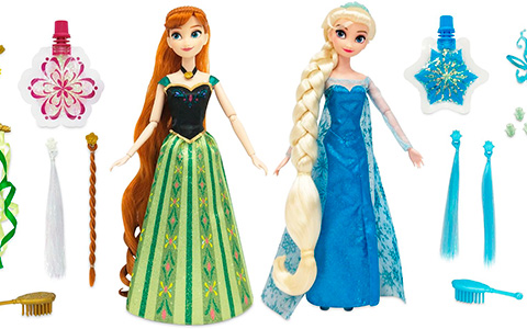 Disney Store Frozen Anna and Elsa Hair Play dolls 2021