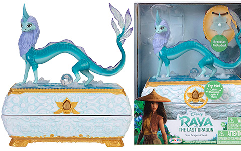 Disney Raya Sisu Dragon Chest jewelry box with color changing lights and music