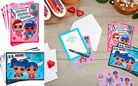 Hallmark Kids LOL Surprise Valentines Day Cards and Stickers