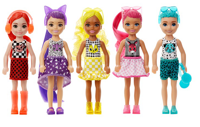 Barbie Color Reveal Monochrom Chelsea dolls