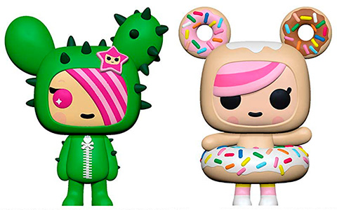 Funko Pop Tokidoki Donutella, Sandy, Mozzerella and Stellina figures