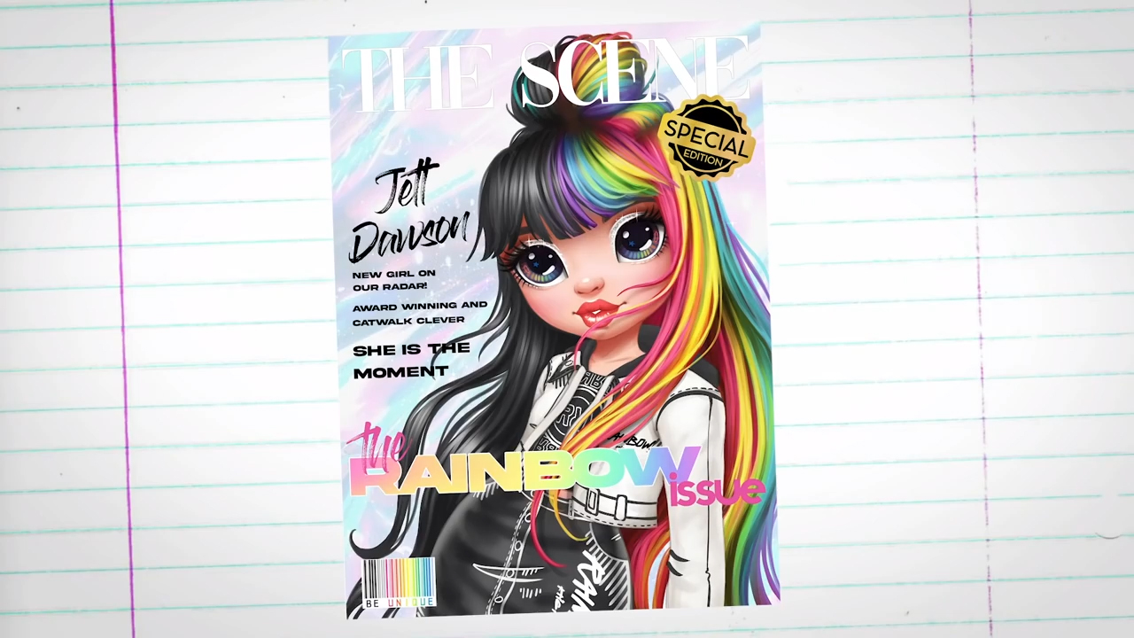 Rainbow High Jett Dawson Doll High Art of Fashion Collector Edition & 2 Outfits 