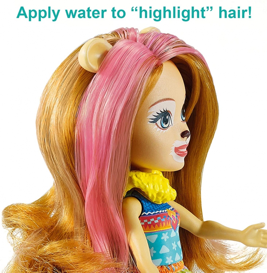 Enchantimals Stylin Salon Playset with Lacey Lion doll