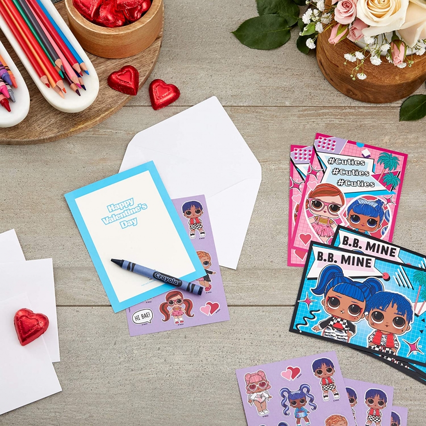 Hallmark Kids LOL Surprise Valentines Day Cards and Stickers