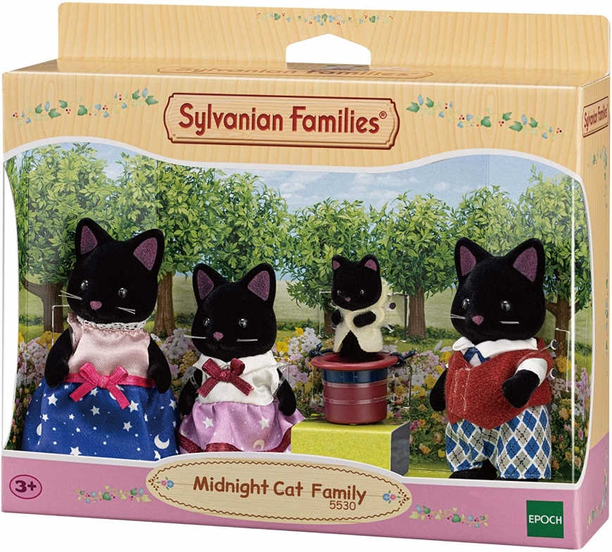 Sylvanian Families Midnight Black Cat Family