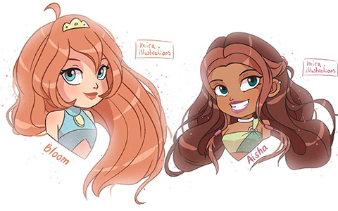 Super cute Winx from mica.illustrations