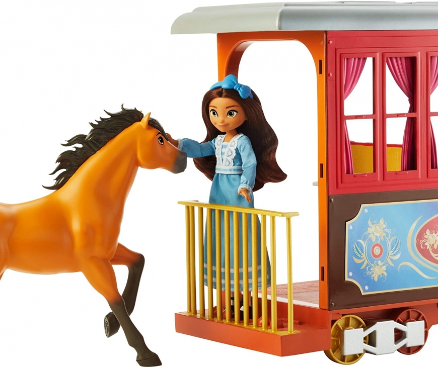 Spirit Untamed Lucky's Train Home doll set