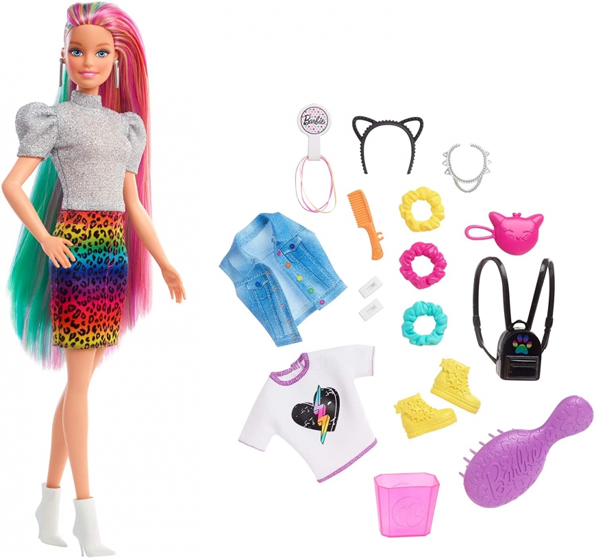 Barbie Rainbow Cheetah Hair doll