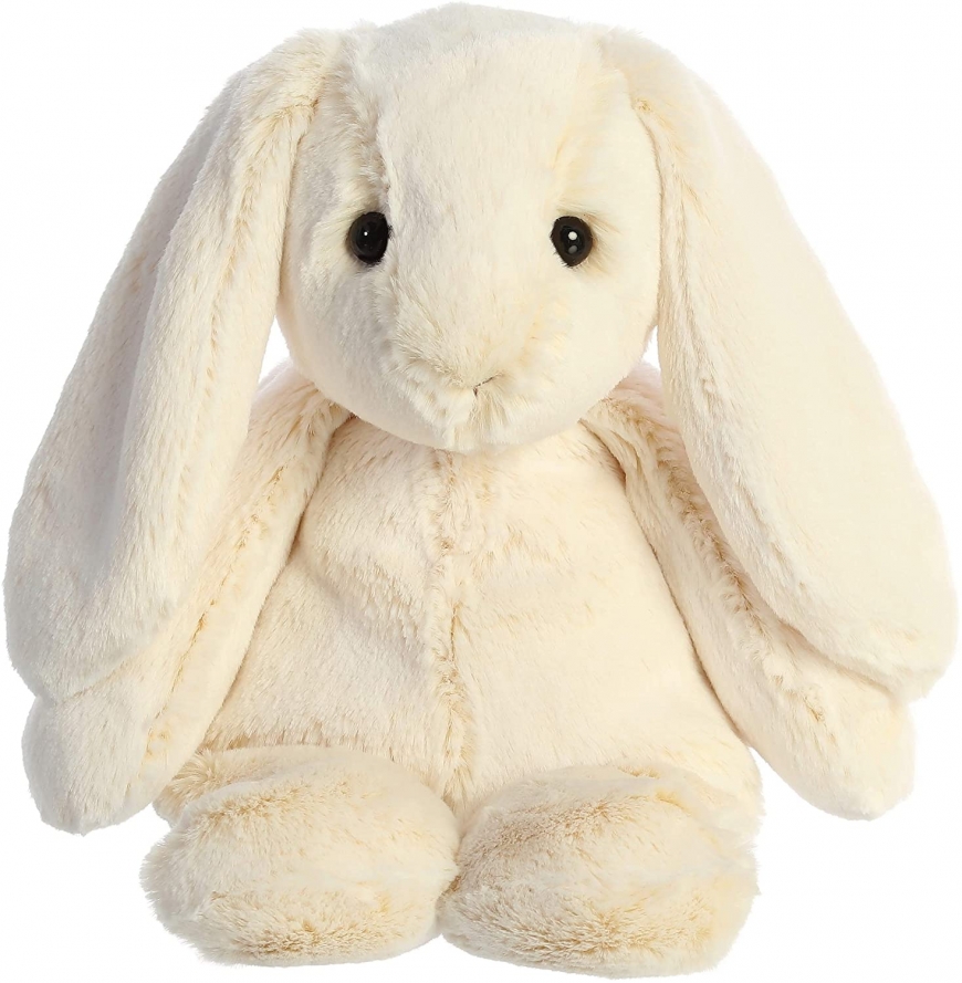 Cream stuffed bunny plush from Aurora
