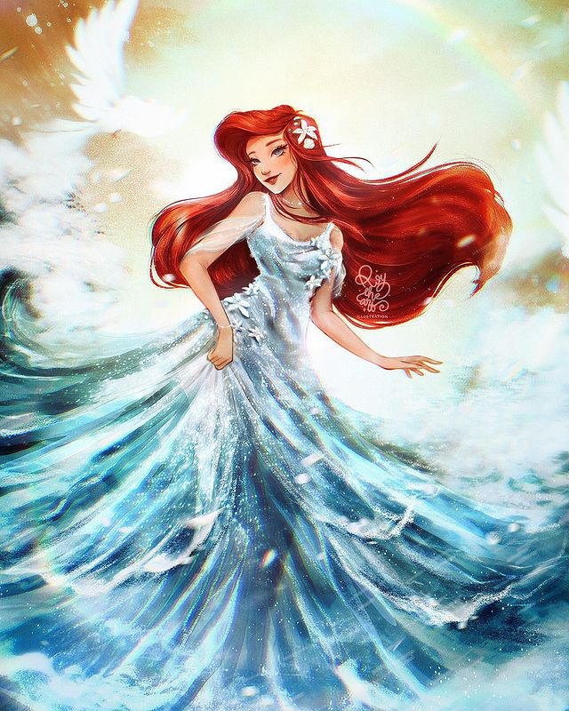 All Disney Princess including Raya art