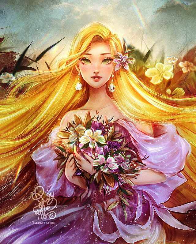 All Disney Princess including Raya art