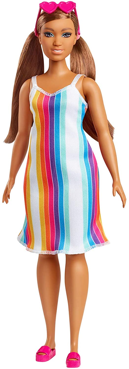 Barbie Loves the Ocean, rainbow stripe dress doll