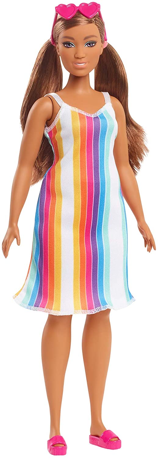 Barbie Loves the Ocean, rainbow stripe dress doll