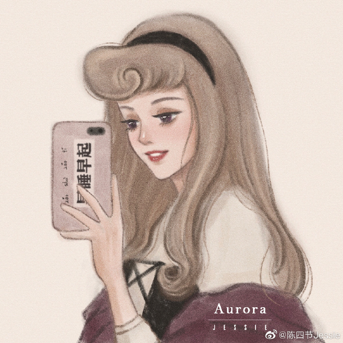 Disney Princess phone selfie art