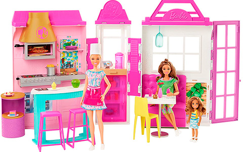 Barbie Cook ‘N Grill Restaurant doll and playset