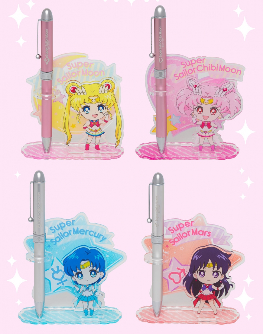 Sailor Moon Eternal chibi ballpoint pen with acrylic stand