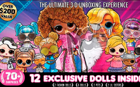 LOL OMG Movie Magic dolls: Galaxy Gurl, Starlette, Spirit Queen, Miss