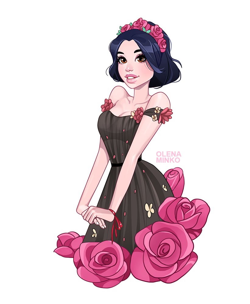 Disney Princess flower art