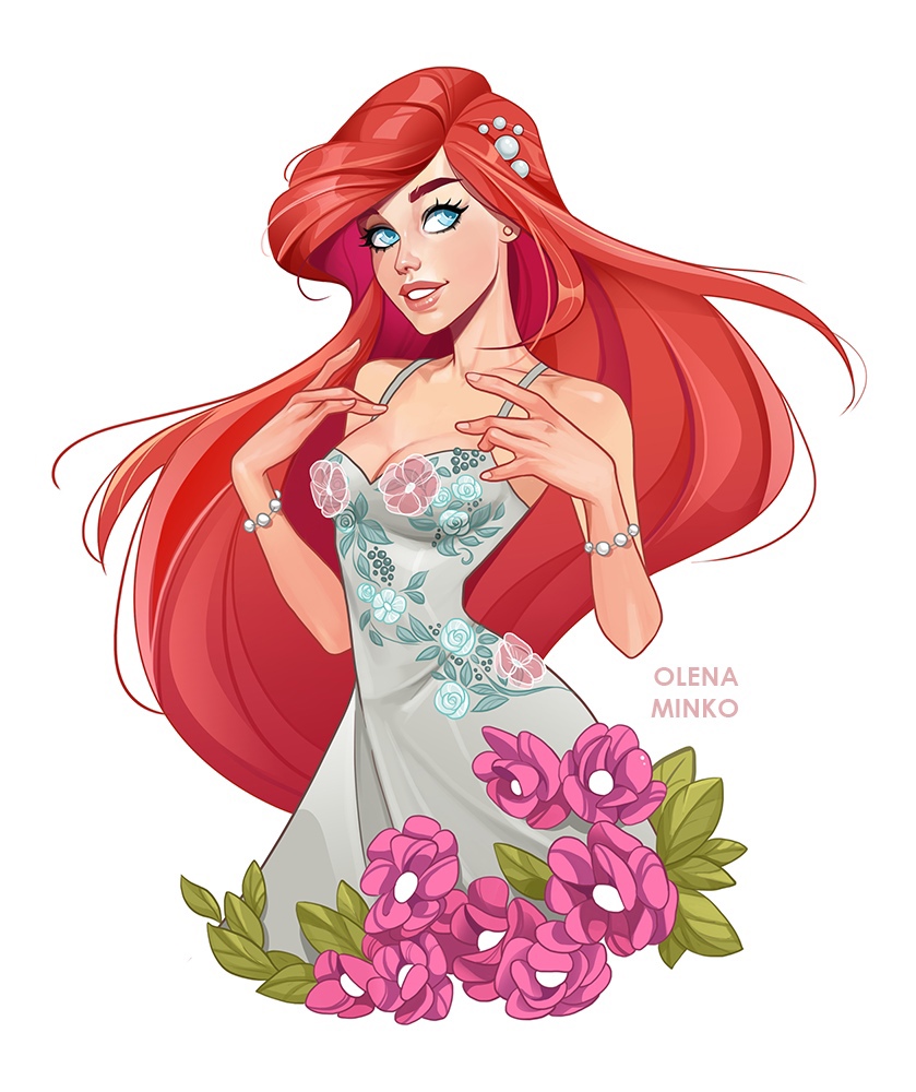 Disney Princess flower art