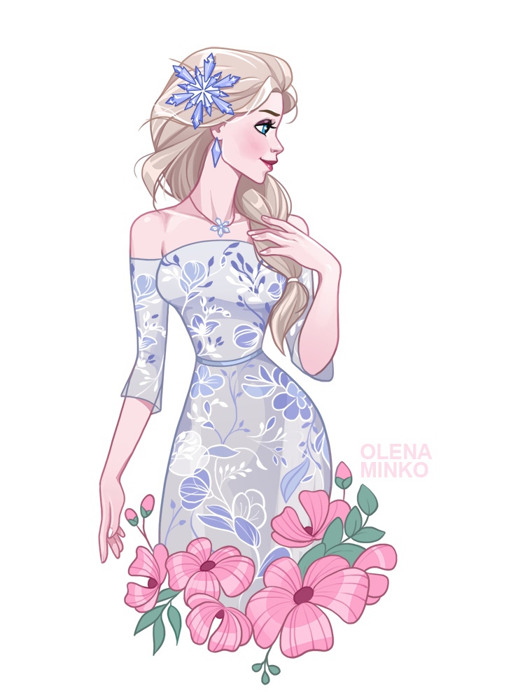 Disney Princess flower art