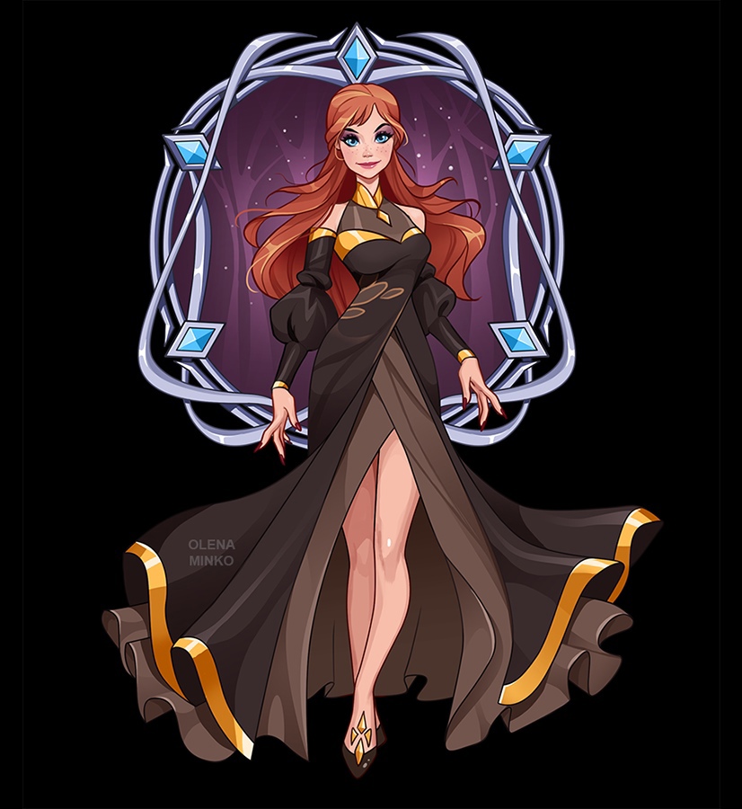 Disney Princesses as gorgeous villains Anna