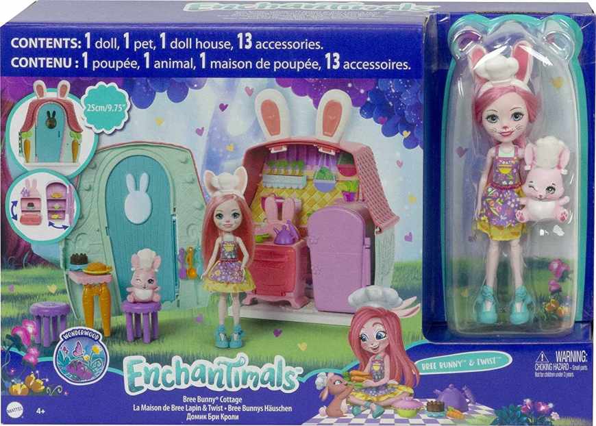 Enchantimals Bree Bunny Cottage with doll playset