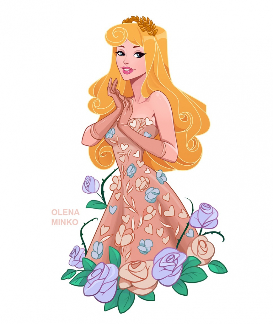 Disney Princess flower art