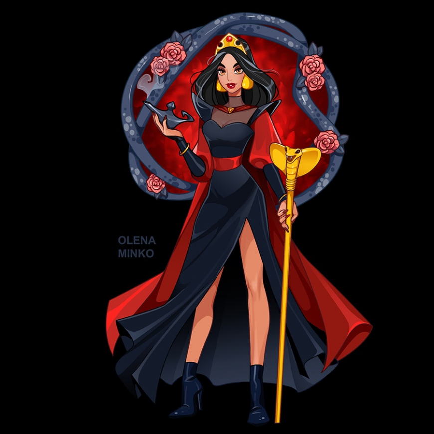 Disney Princesses as gorgeous villains Jasmine