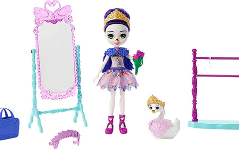 Royal Enchantimals Grande Ballet Studio Playset with Sarely Swan doll