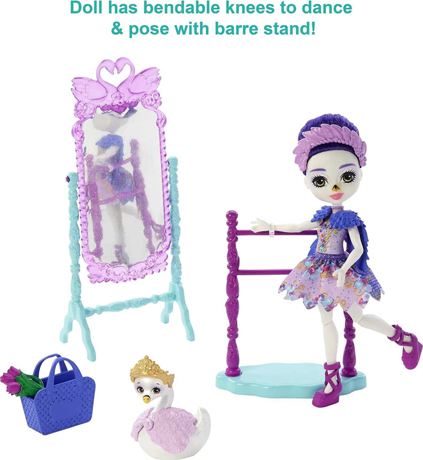 Royal Enchantimals Grande Ballet Studio Playset with Sarely Swan doll