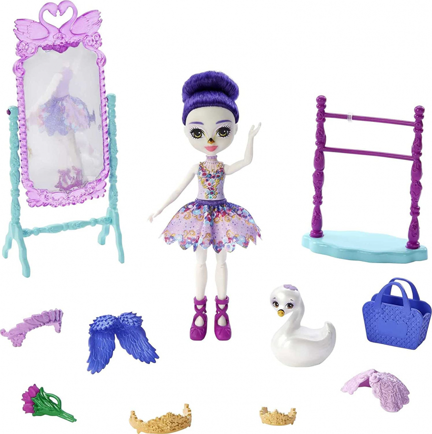 Royal Enchantimals Grande Ballet Studio Playset with Sarely Swan doll