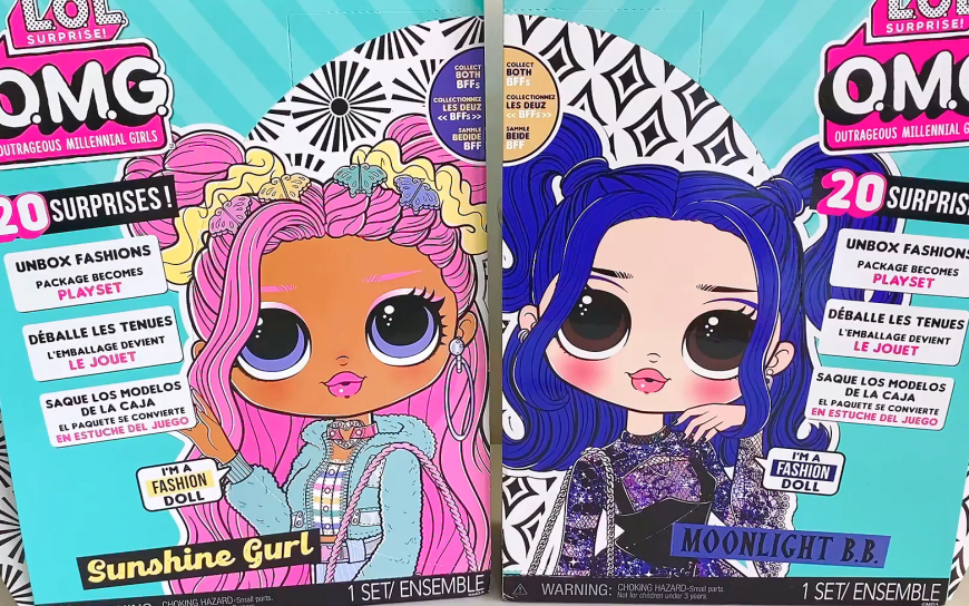 LOL OMG Series 5 dolls Moonlight B.B. and Sunshine