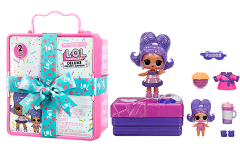 LOL Surprise Deluxe Present Surprise 2021 series 2 Series 2 Slumber Party themed with 2 dolls